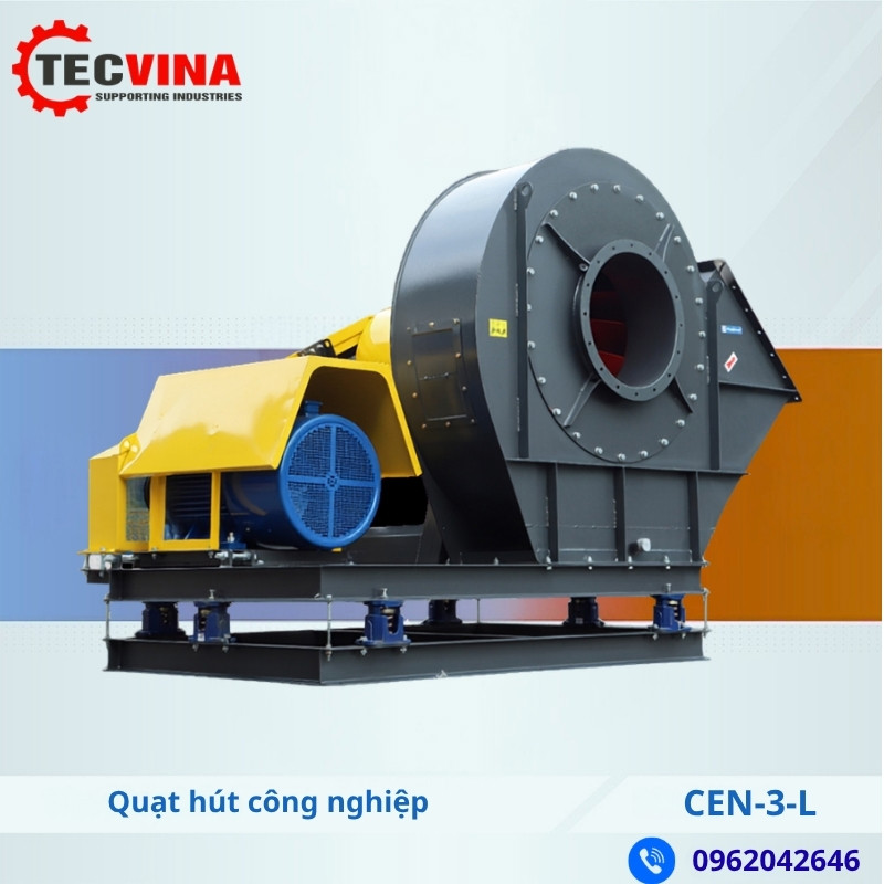 Quạt hút ly tâm công nghiệp hút khí thải lò gạch CEN-3-L